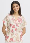 Fransa Tine Floral Print Tunic, Cream Multi image