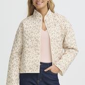 Fransa Claudine Floral Quilted Jacket, Cream image