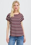 B.Young Stripe Pattern T-Shirt, Wine image