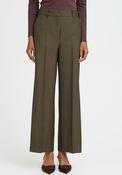 B. Young Wide Leg Tailored Trousers, Green image