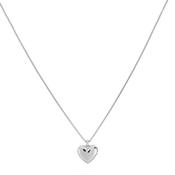 24Kae Heart Medallion Necklace, Silver