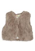 Babybol Baby Girl Faux Fur Gilet, Beige image
