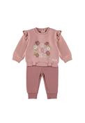 Babybol Baby Girl Floral Sweater and Jogger Set, Pink image