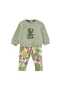 Babybol Baby Girl Chic Wild Sweater and Legging Set, Green image