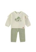 Babybol Baby Girl Chic Wild Top and Legging Set, Green image