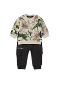Babybol Baby Boy Dino Sweater and Jogger Set, Beige image