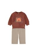 Babybol Baby Boy Brave Sweater and Pant Set, Orange image