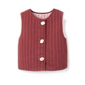 Zippy Girl Padded Reversible Gilet, Brown Multi