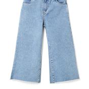 Zippy Girls Wide Leg Frayed Hem Jeans, Blue