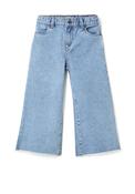Zippy Girls Wide Leg Frayed Hem Jeans, Blue image