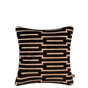 Scatter Box Harrison Cushion 43x43cm, Black/Cognac