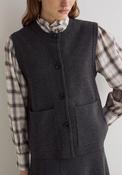Yerse Rosi Wool Blend Knit Vest, Grey image