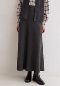 Yerse Rosi Wool Blend Aline Maxi Skirt, Grey image