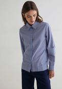 YERSE Striped Poplin Collar Shirt, Blue image