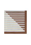 Yerse Richard Silk Striped Neck Scarf, Brown image