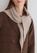 Yerse Triangular Knit Scarf, Beige