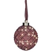 Kaemingk Micro LED Small Ball Decoration, Burgundy