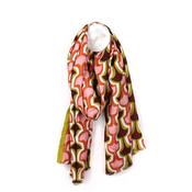 Peace of Mind Retro Viscose Scarf, Green