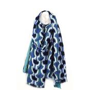 Peace of Mind Geometric Scarf, Blue