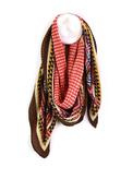 Peace Of Mind Mixed Print Crinkle Scarf, Red Multi image