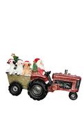 Verano Santa on Tractor with Animals Ornament image
