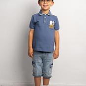 Hashtag Mini Boy Active Polo and Short Set, Blue