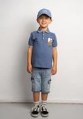 Hashtag Mini Boy Active Polo and Short Set, Blue image