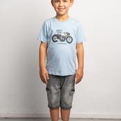 Hashtag Mini Boy Motorbike Tee and Short Set, Blue