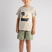 Hashtag Mini Boy Costa Rica Tee and Short Set, Taupe