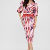 Role Mode Carnival Abstract Print A-Line Dress, Multi Coloured image