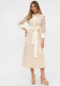 Role Mode Isabeta Lace Shirt Dress, Beige image