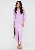 Role Mode Lona Belted A-Line Dress, Lilac image