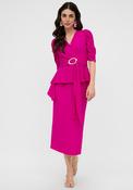 Role Mode Suti Belted Midi Dress, Pink image