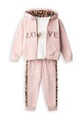 Ebita Mini Girl Love 3 Piece Tracksuit, Pink image