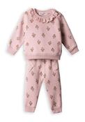 Ebita Baby Girl Floral Two Piece Tracksuit, Pink image