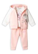 Ebita Baby Girl Pony 3 Piece Tracksuit, Pink image
