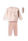 Ebita Baby Girl Animal Print 3 Piece Set, Pink image