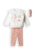 Ebita Baby Girl Animal Print 3 Piece Set, White image