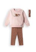 Ebita Baby Girl Bear Sweater and Legging Set, Pink image