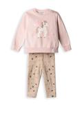 Ebita Baby Girl Unicorn 3 Piece Outfit, Pink image