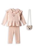 Ebita Baby Girl Bear Top and Legging Set, Pink image