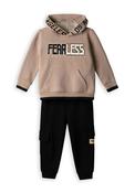 Hashtag Mini Boy Fearless 2 Piece Tracksuit, Beige image