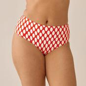 Naturana Polka Dot High Waist Bikini Bottom, Orange
