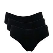 My Basic 3 Pack Cotton Seamless Briefs, Black image