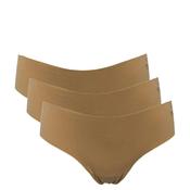 My Basic 3 Pack Cotton Seamless Briefs, Beige image