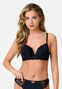 Lingadore 8501 Push Up Lace Wired Bra, Black image