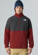 The North Face Men’s Glacier Heavyweight Half Zip Fleece, Red &amp; Grey image