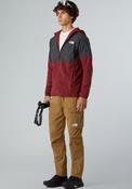 The North Face Men’s Glacier Heavyweight Full Zip Hooded Fleece, Red &amp; Grey image