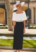 Couture Club Beaded Bow Back Pencil Dress, Black image