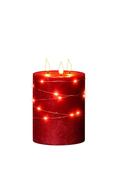 Newgrange Living Wax LED Candles with String Lights, Mulled Wine image